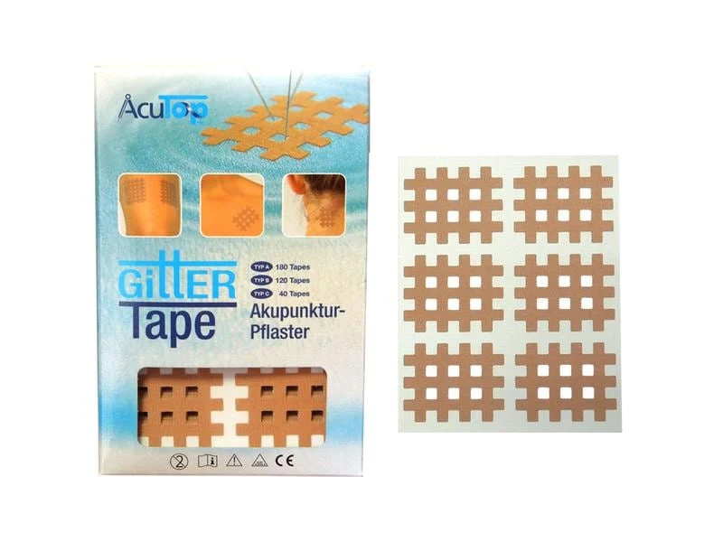 AcuTop Gitter Tape Typ B, beige, 3.6 cm x 2.8 cm, 120 Stück