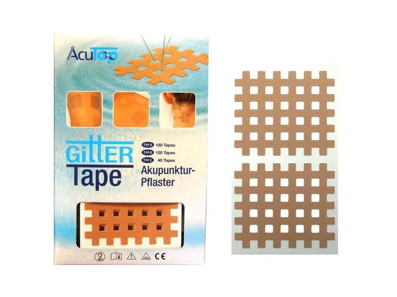 AcuTop Gitter Tape Typ C, beige, 5.2 cm x 4.4 cm, 40 Stück