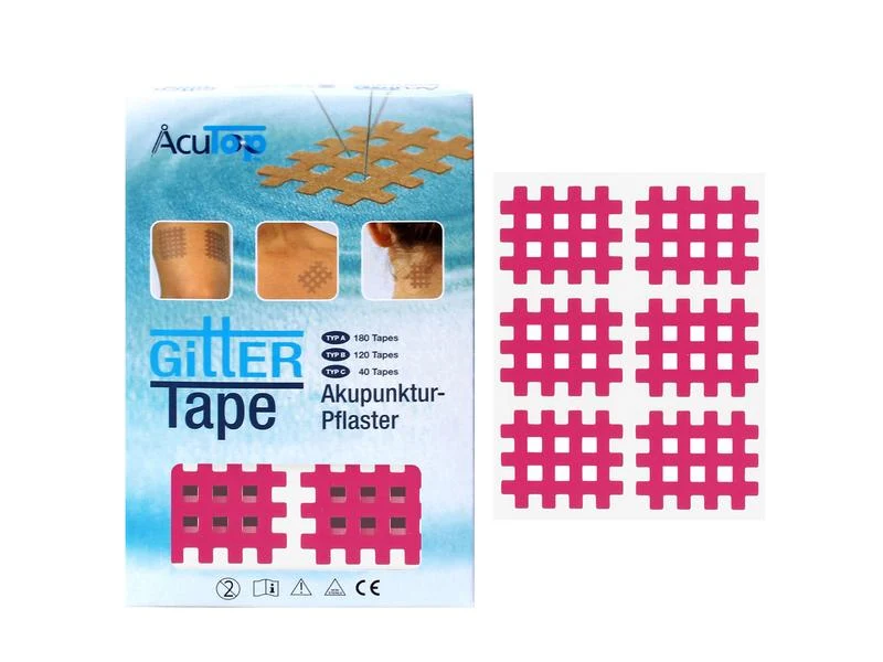 AcuTop Gitter Tape Typ B, pink, 3.6 cm x 2.8 cm, 120 Stück