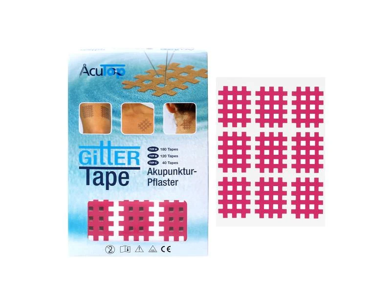AcuTop Gitter Tape Typ A, pink, 2.5 cm x 2 cm, 180 Stück