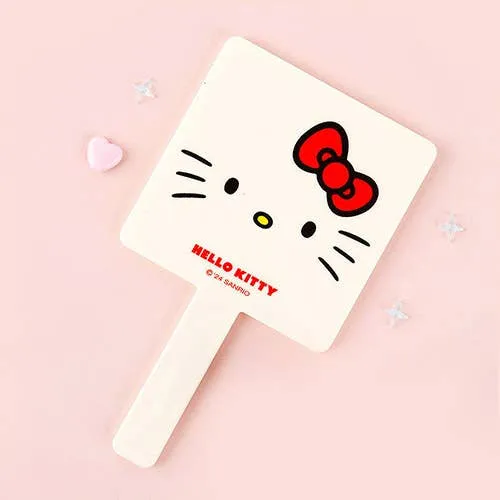 [Self-operated] Japanese Sanrio Hello Kitty Character Simple Handheld Mirror (1 piece)