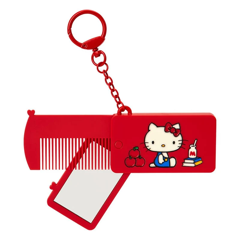 [Self-operated] Sanrio Mini Mirror Comb Keychain Hello Kitty Style (1 piece) - Portable Makeup Mirror, Bag Charm, Keychain