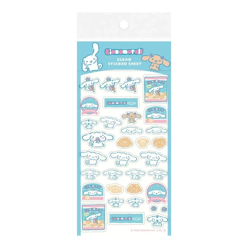 [Self-operated] Sanrio Japanese aluminum foil transparent stamp stickers, white theme, Cinnamoroll cartoon stickers.