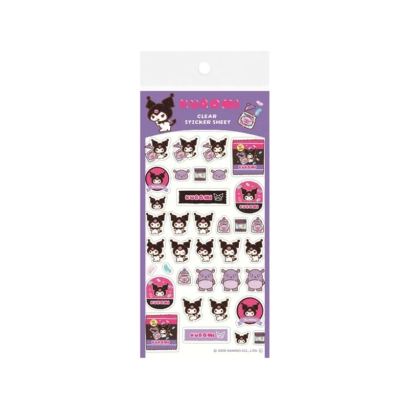 [Self-operated] Sanrio Japanese aluminum foil transparent stamp stickers, purple theme, Kuromi cartoon stickers