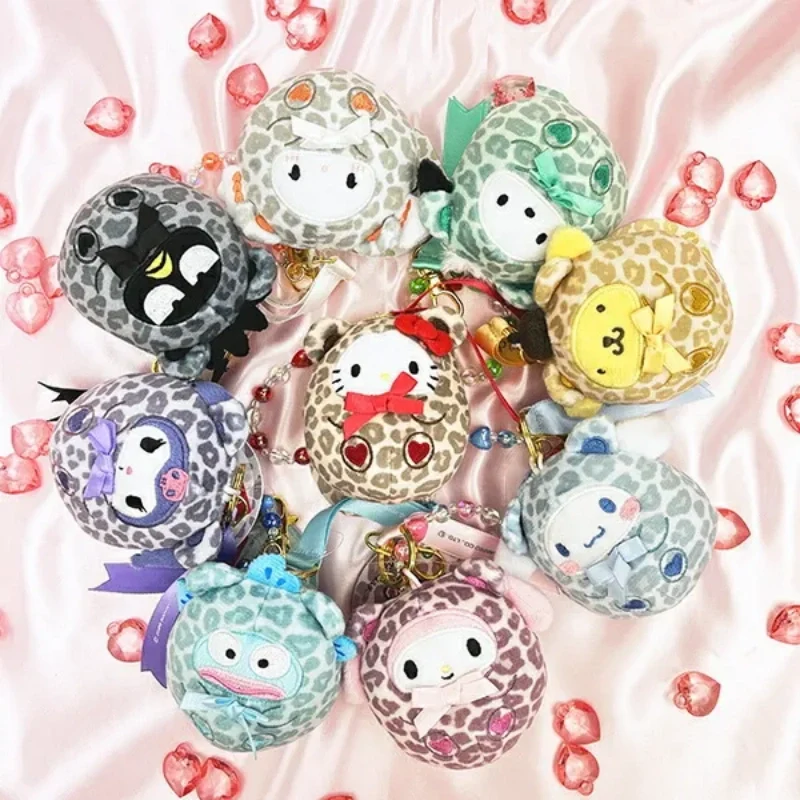 [Self-operated] Sanrio Y2K Sexy Leopard Print Bear Series Dumpling Plush Toy Keychain (1 piece)