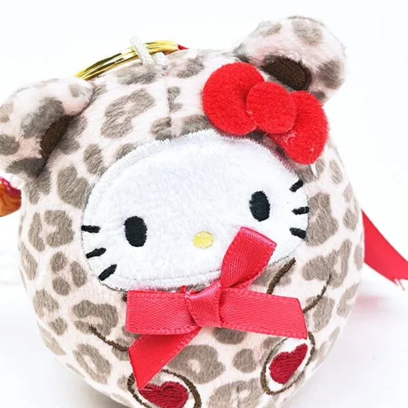 [Self-operated] Sanrio Y2K Sexy Leopard Print Bear Series Dumpling Plush Toy Keychain (1 piece)