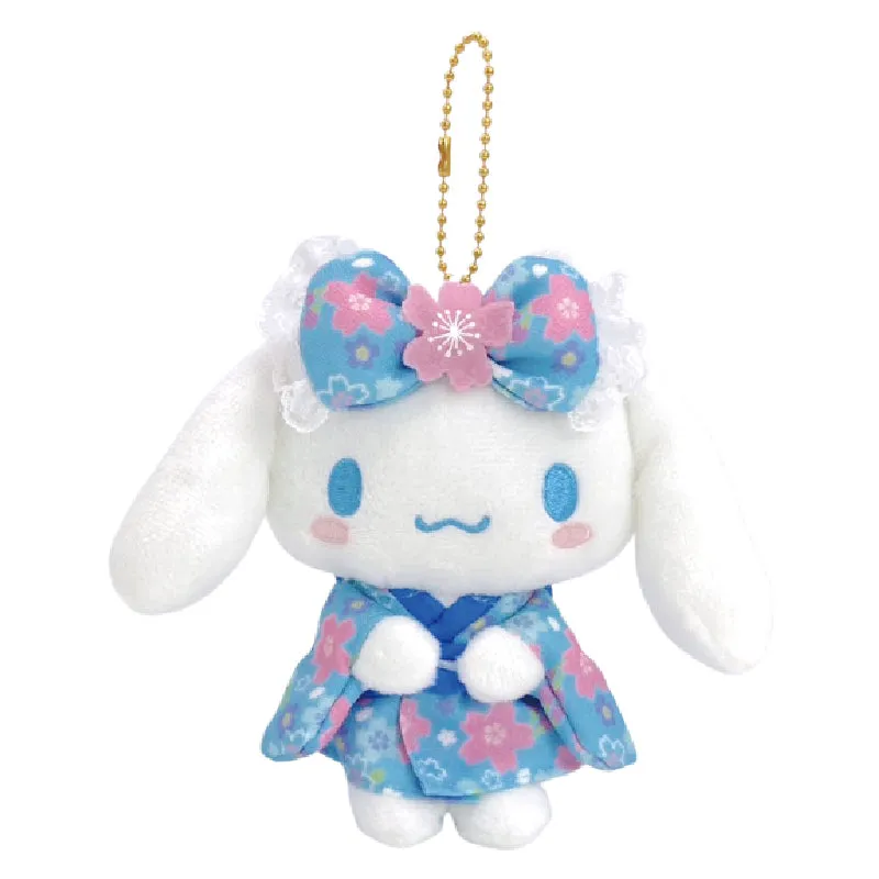 [Self-operated] Sanrio Japanese Cherry Blossom Series Plush Toy Keychain (Big Ear Dog Design) - 1 piece for car, bag, or keychain