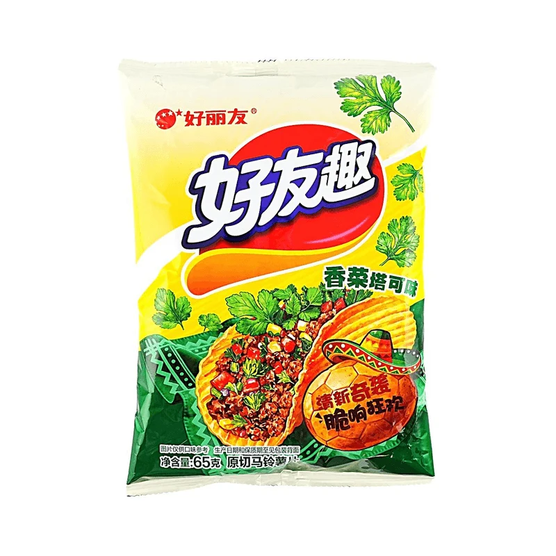 [Self-operated] ORION Korean Potato Chips, Coriander Taco Flavor, 65g, Casual Snack, Puffed Food