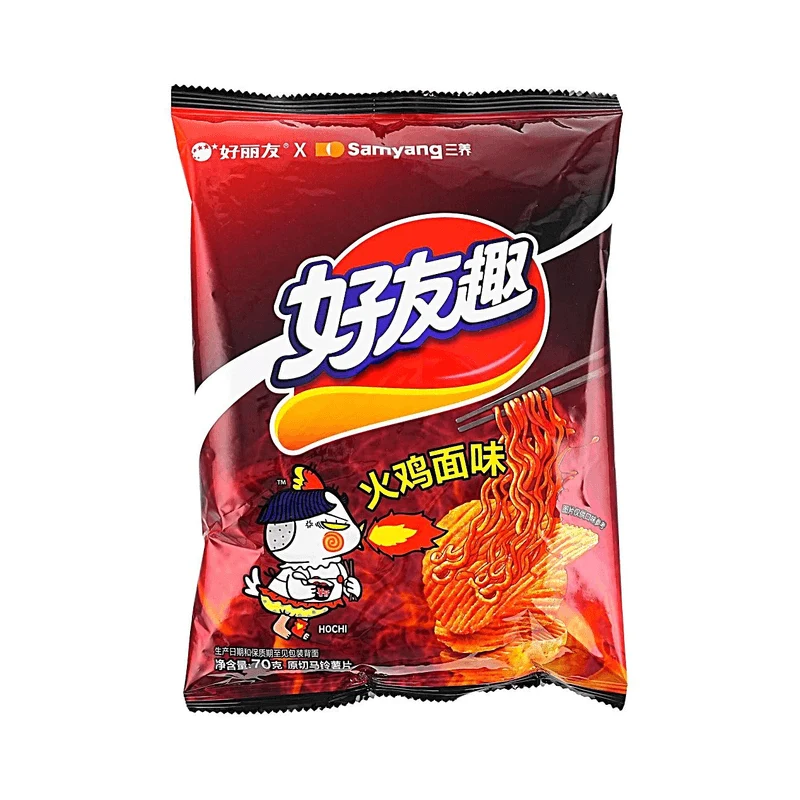 [Self-operated] ORION Korean Good Friendship Potato Chips, Samyang Collaboration Brand, Spicy Chicken Noodle Flavor, 70g, Casual Snack, Puffed Food