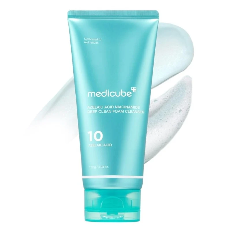[Self-operated] MEDICUBE Azelaic Acid Niacinamide Deep Cleansing Foaming Facial Wash (120g) - Suitable for Sensitive Skin, Retains Moisture and Controls Sebum