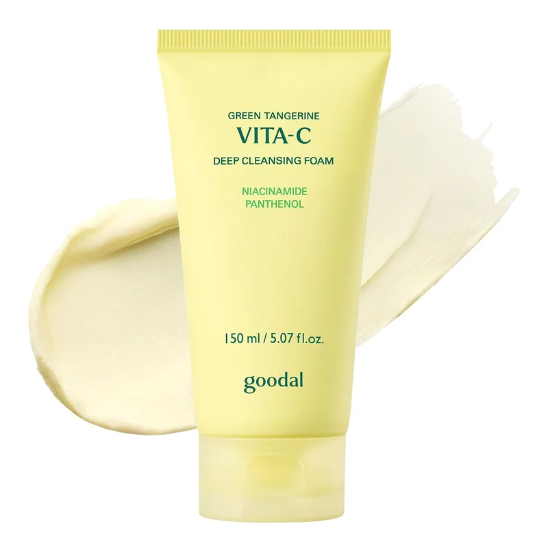 [Self-operated] GOODAL Korean Green Tangerine Vitamin Facial Cleanser 150ml Foaming Cleanser with Hyaluronic Acid