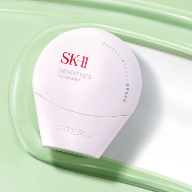 [Self-operated] SK-II Japan Domestic Version Crystal Brightening Multi-Effect CC Cream Primer 30g #Green Mint Green SPF50+ PA++++ New 5-in-1 CC Cream Sunscreen Moisturizing Brightening Elasticity Concealing Instant Brightening Natural Correction Redness Improvement Dullness