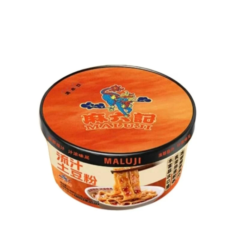 [Self-operated] MALUJI (麻六记) Lava Potato Noodles 242g Bucket Packaging - No Cooking Required, Instant Fresh Wet Noodles, Self-Heating, Convenient Late Night Snack