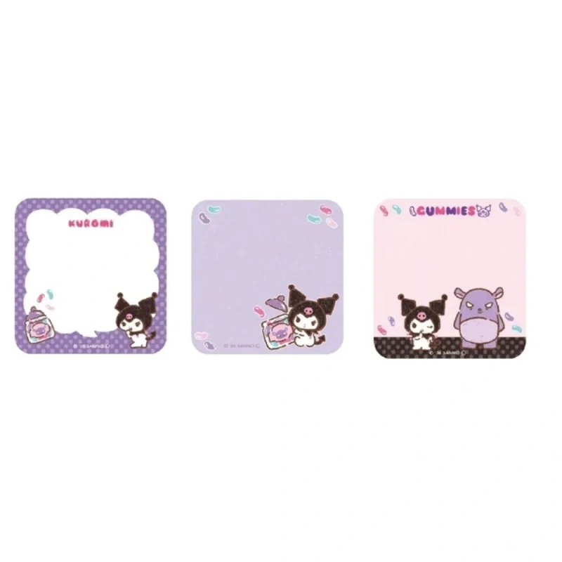 [Self-operated] Sanrio Mini Memo Paper (Kuromi Design, 3 Styles * 20 Sheets) - Convenient and Compact Notebook/Notepad