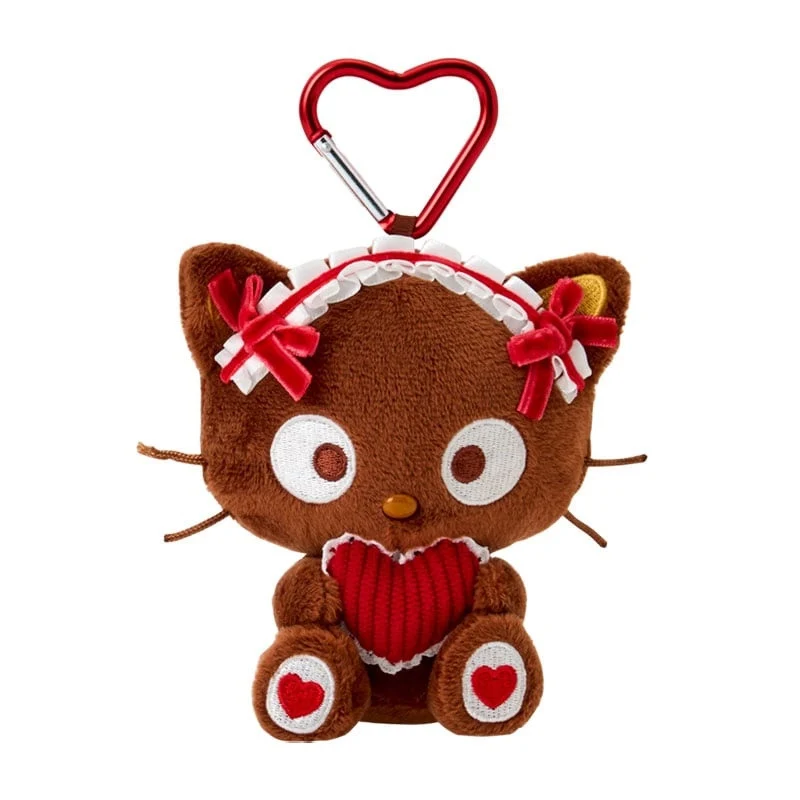 [Self-operated] Japan Sanrio Limited Edition NIC Collaboration Heart-shaped Maid Style Doll Keychain Chocolate Cat (1 piece) Car Hanger Bag Charm Keychain