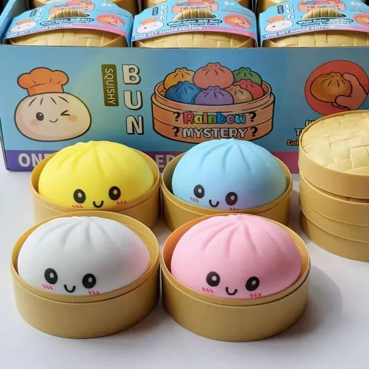 [Self-operated] Cute and Soft Bun Mystery Blind Box (1 box) - Adorable Stress-Relieving Toy Squeezable Toy Blind Box