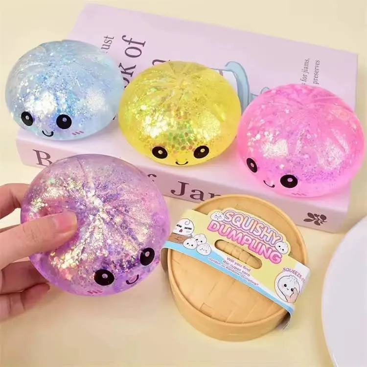 [Self-operated] Glittery Soft and Cute Bun Mystery Blind Box (1 box) - Adorable Stress-Relieving Toy Glittery Squeezable Toy Blind Box