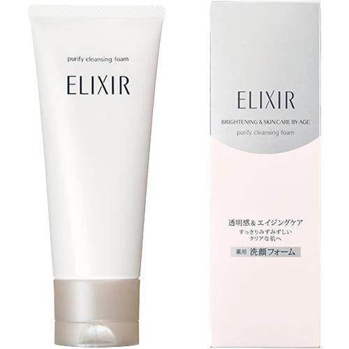 [Self-operated] Japanese SHISEIDO ELIXIR Pure Skin Cleansing Milk 145g Brightening Refreshing Deep Cleansing Pore Cleansing Milk