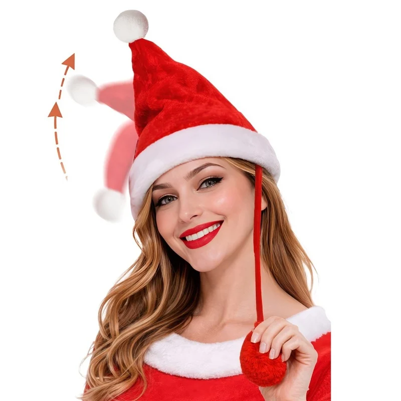 Animierte Weihnachtsmann-Mütze für Erwachsene