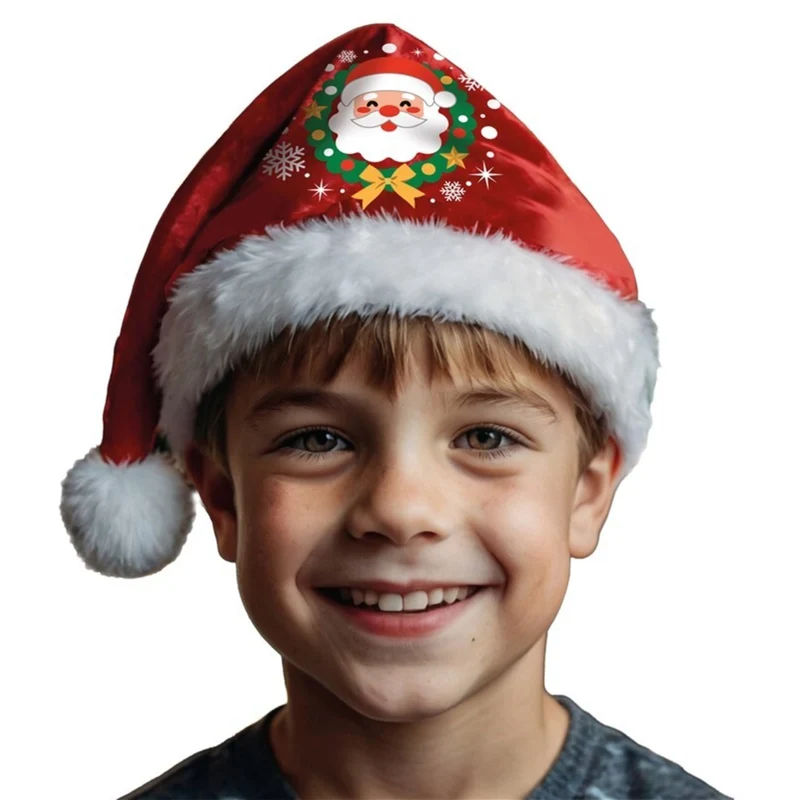 Verzierte Weihnachtsmannmütze für Kinder