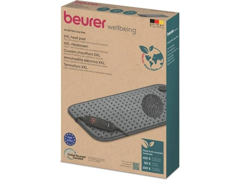 Beurer Heizkissen HK 123 XXL, grau, 30 x 60 cm