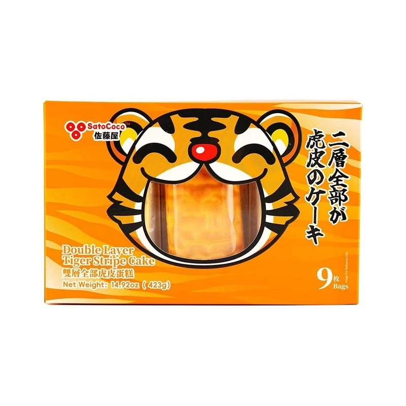 [Self-operated] Sato-ya Double-Layer Tiger Skin Cake (Cheese Flavor) 423g (Japanese) - Nutritious for Breakfast, Office, and Afternoon Tea