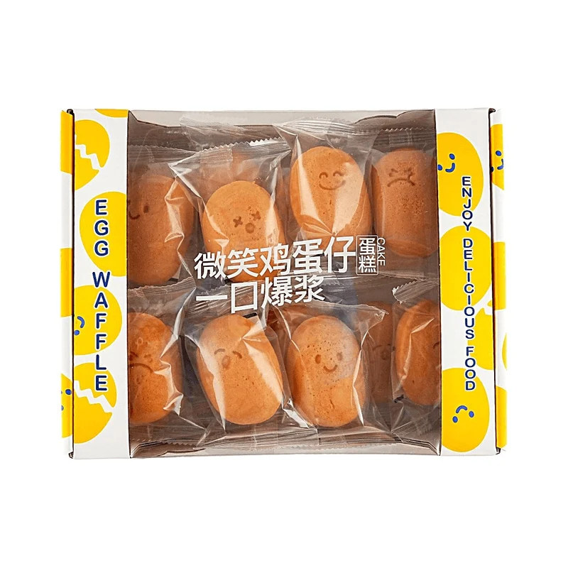 [Self-operated] KANZAKI Smiling Egg Waffle Cake 460g (China) - Rich Egg Flavor, Bursting with Filling, Nutritious for Breakfast, Office, or Afternoon Tea