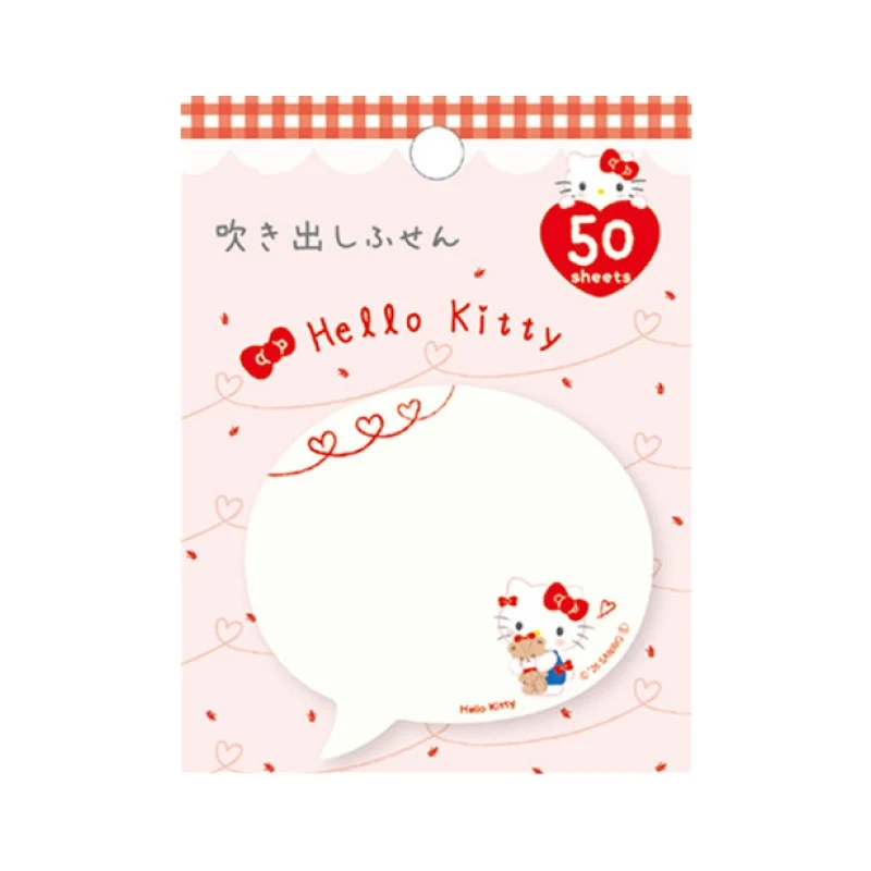 [Self-operated] Sanrio Kitty Bubble Speech Sticky Notes (Japan), 50pcs, Convenient and Compact Notebook/Memo Pads