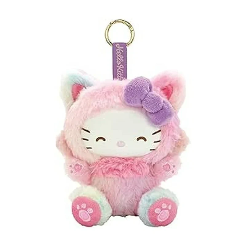 [Self-operated] Sanrio Hello Kitty Plush Keychain Bear Dress-up Pajama Party Series Pink 1 Piece Car Hanger Bag Charm Keychain