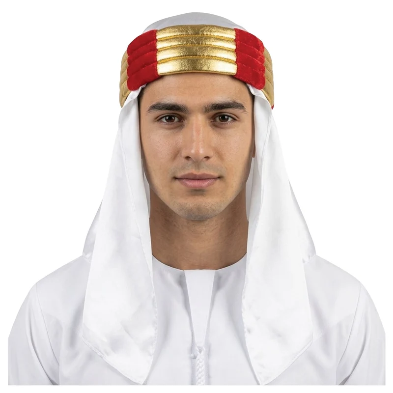 Weißer arabischer Prinzenturban