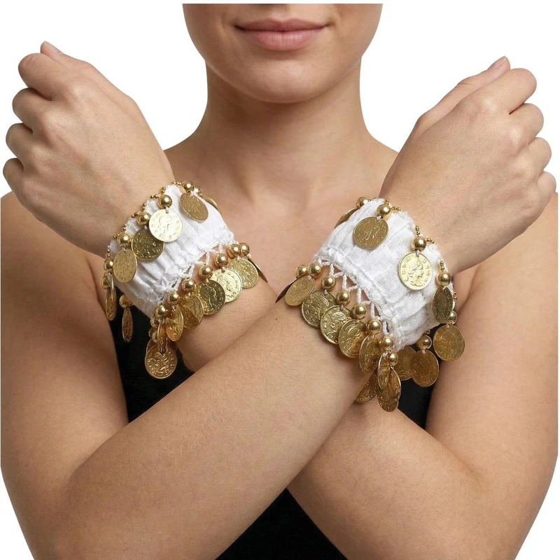 Weiße Münz-Armbänder