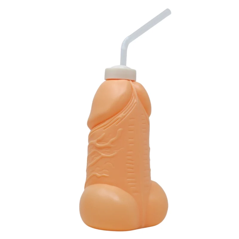 Penis-Trinkflasche mit Strohhalm