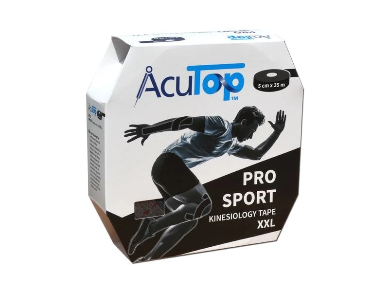 AcuTop Pro Sport Kinesiology Tape XXL, schwarz, 5 cm x 35 m, 1 Stück