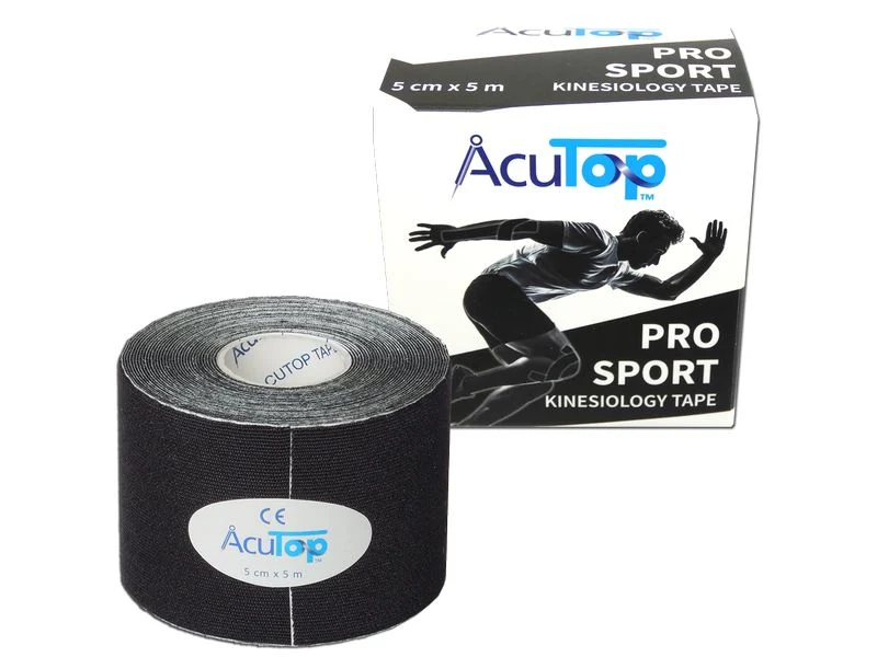 AcuTop Pro Sport Kinesiology Tape, schwarz, 5 cm x 5 m, 1 Stück