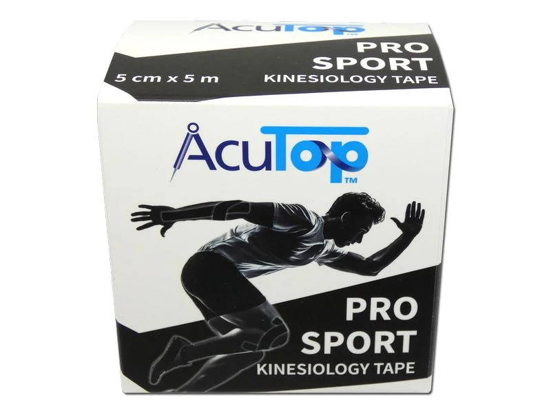AcuTop Pro Sport Kinesiology Tape, schwarz, 5 cm x 5 m, 1 Stück