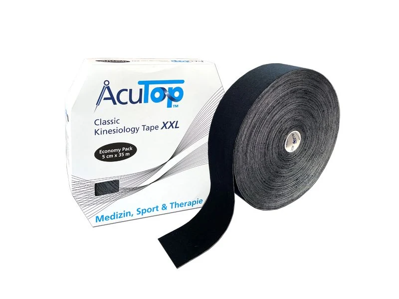 AcuTop Classic Kinesiology Tape XXL, schwarz, 5 cm x 35 m, 1 Stück