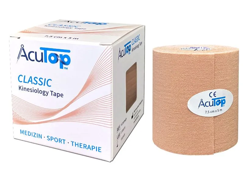 AcuTop Classic Kinesiology Tape, beige 7.5 cm x 5 m, 1 Stück