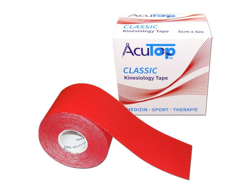 AcuTop Classic Kinesiology Tape, rot, 5 cm x 5 m, 1 Stück