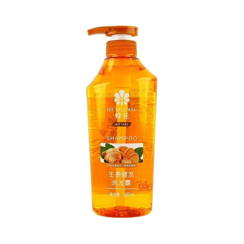 [Self-operated] Shanghai Bee Peanut Ginger Hair Strengthening Shampoo 600ml - Removes oil, adds volume, strengthens and shines, improves breakage, oily, flat, fragile, split ends, and tangled hair.