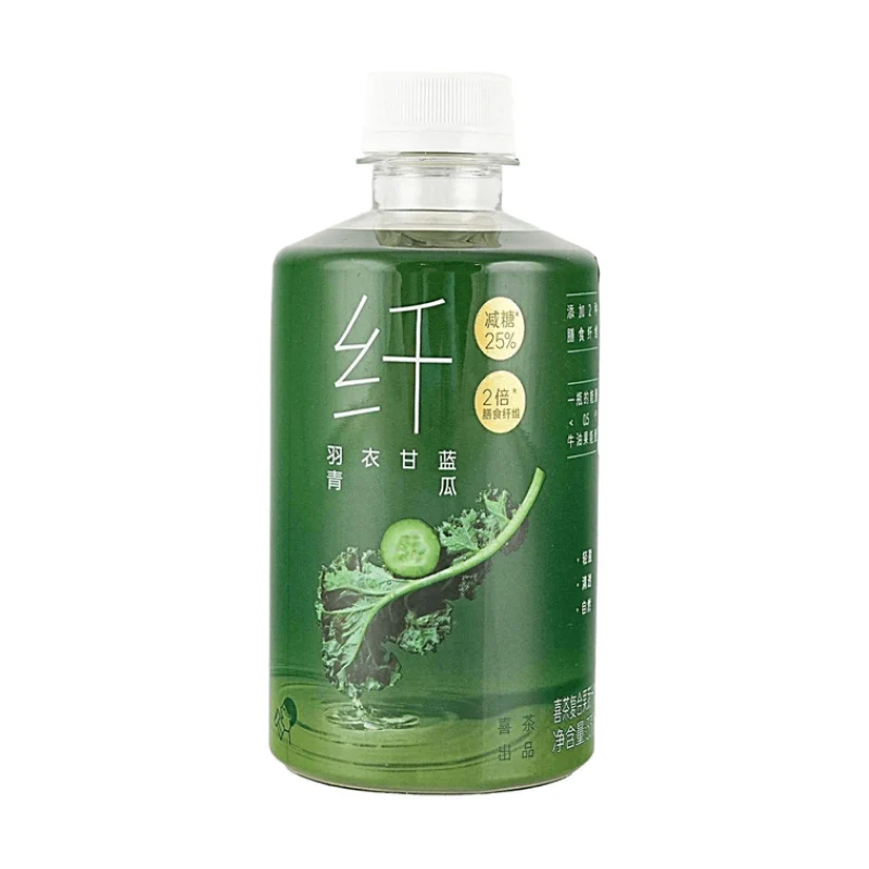 [Self-operated] Heytea China Kale and Cucumber Mixed Fruit and Vegetable Juice Beverage 330ml - Low Sugar, Low Calorie, High Fiber, Refreshing and Nutritious Liquid Salad Rich in Dietary Fiber - Drinkable Liquid Salad