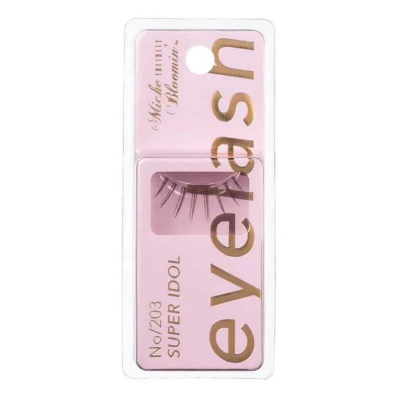 [Self-operated] Miche Bloomin Saeko Infinity Line Series False Eyelashes #203 SUPER IDOL (1 pair) + Mini Pack of Dedicated Glue, Reusable, Naturally Curled, Lengthening, and Realistic Eyelashes, Ultra-Lightweight Soft Band