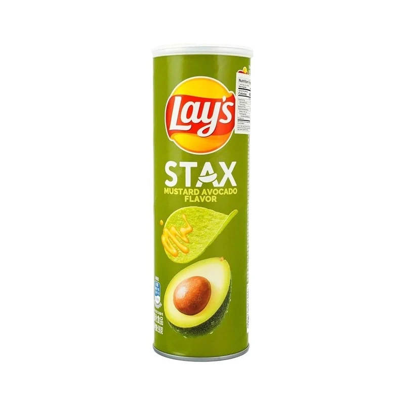 [Self-operated] Pepsi China LAY'S STAX Unlimited Selection Series Wasabi Avocado Flavor 90g/can Casual Snack Puffed Food