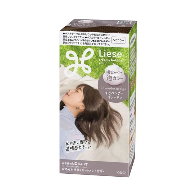 [Self-operated] Kao Liese Foam Hair Dye (Lavender Ash) 115ml (Japan) - DIY Foam Hair Dye/Plant-based Hair Dye at Home