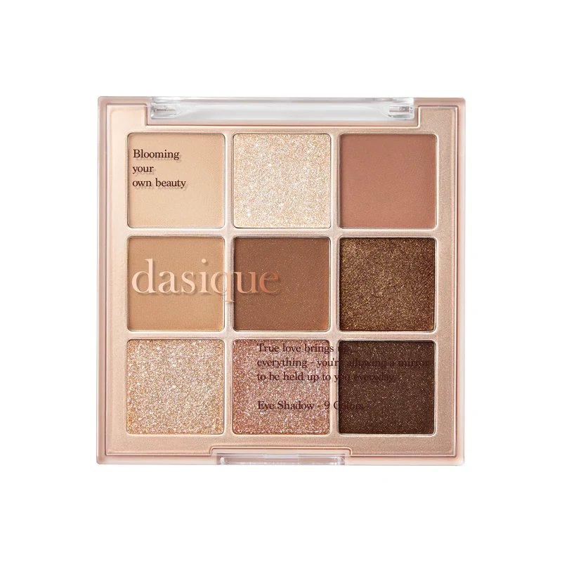 [Self-operated] DASIQUE 9-color eyeshadow palette #01 Sugar Brownie 7g Matte Glitter Earth Tone Highlighter Contouring Makeup