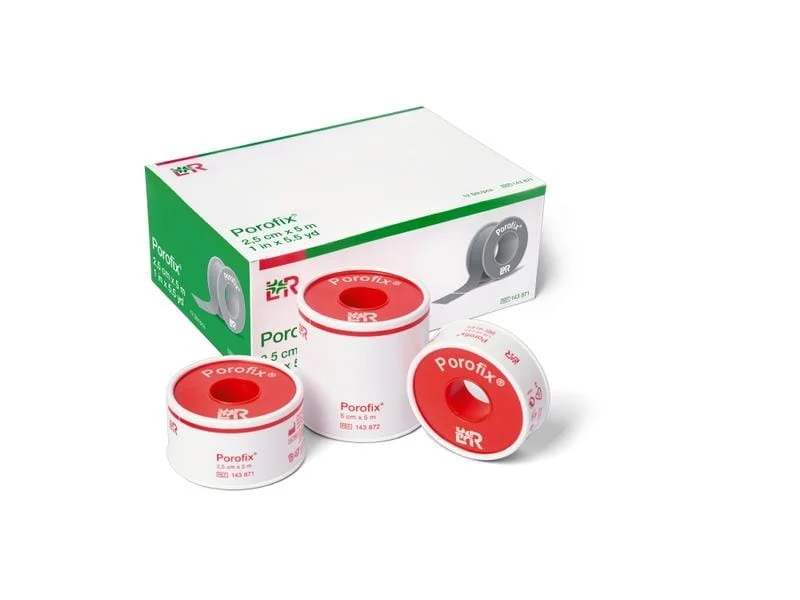 Lohmann Rauscher L&R Porofix Heftpflaster, 5 cm x 5 m, 6 Stück