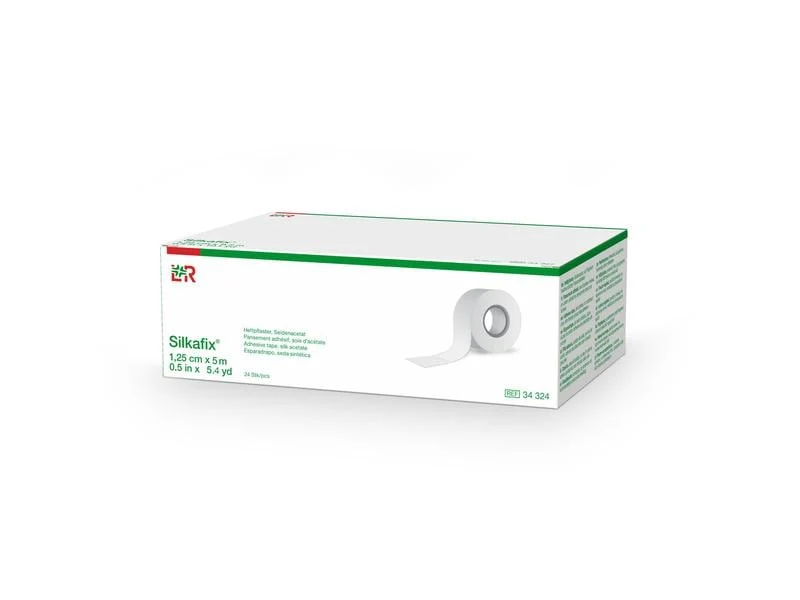 Lohmann Rauscher L&R Silkafix Heftpflaster, 1.25 cm x 9.2 m, 24 Stück