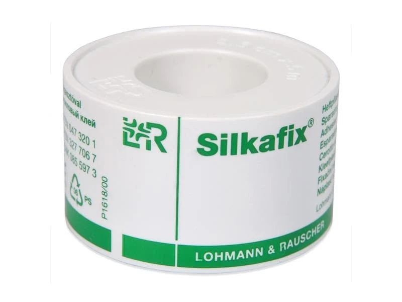 Lohmann Rauscher L&R Silkafix Heftpflaster, 2.5 cm x 5 m, 12 Stück