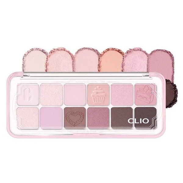 [Self-operated] Korean CLUB CLIO Stardust 12-Color Eyeshadow Palette for Phone Use, Shimmer, Matte, Glitter, Blush Multi-Use Palette #22 Sugar Afternoon Tea Dessert