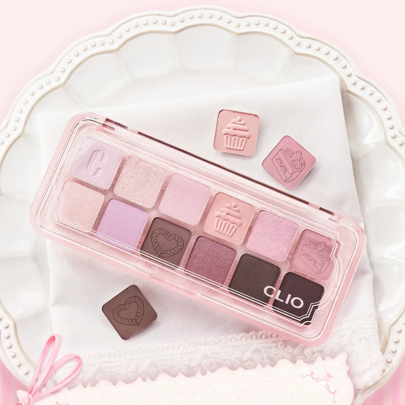 [Self-operated] Korean CLUB CLIO Stardust 12-Color Eyeshadow Palette for Phone Use, Shimmer, Matte, Glitter, Blush Multi-Use Palette #22 Sugar Afternoon Tea Dessert