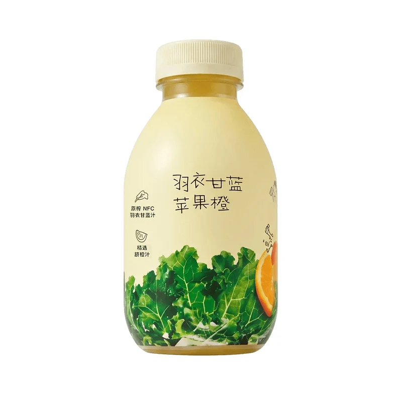 [Self-operated] Heytea China Kale Apple Orange Plant-Based Fruit and Vegetable Juice 350ml - A drinkable liquid salad with 5 kinds of fruit and vegetable ingredients, rich in dietary fiber.